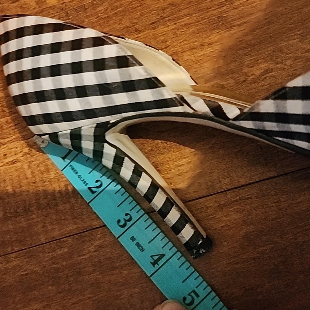 Walter Steiger black/ white peep toe pumps 7.5 - Picture 7 of 14